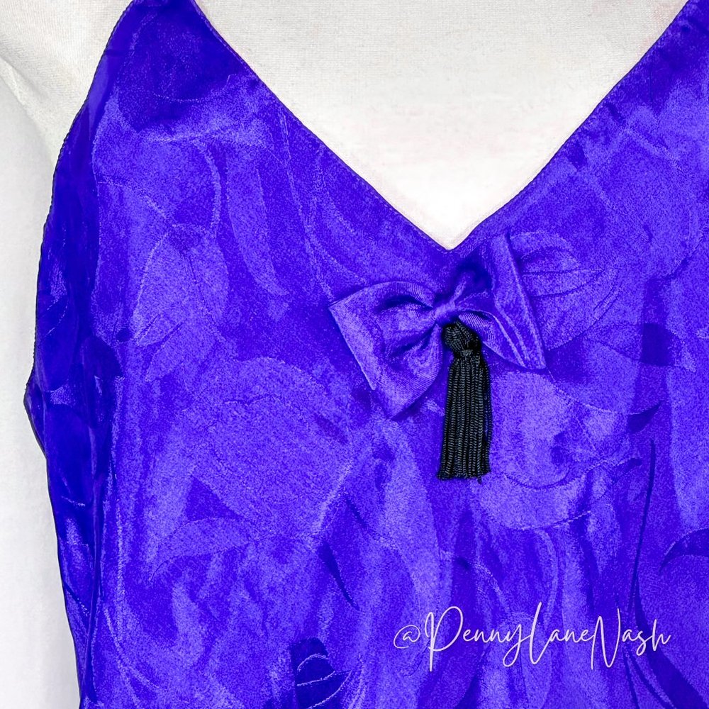 Vintage Victoria's Secret Gold Label Purple Slip Nightgown - Picture 4 of 10